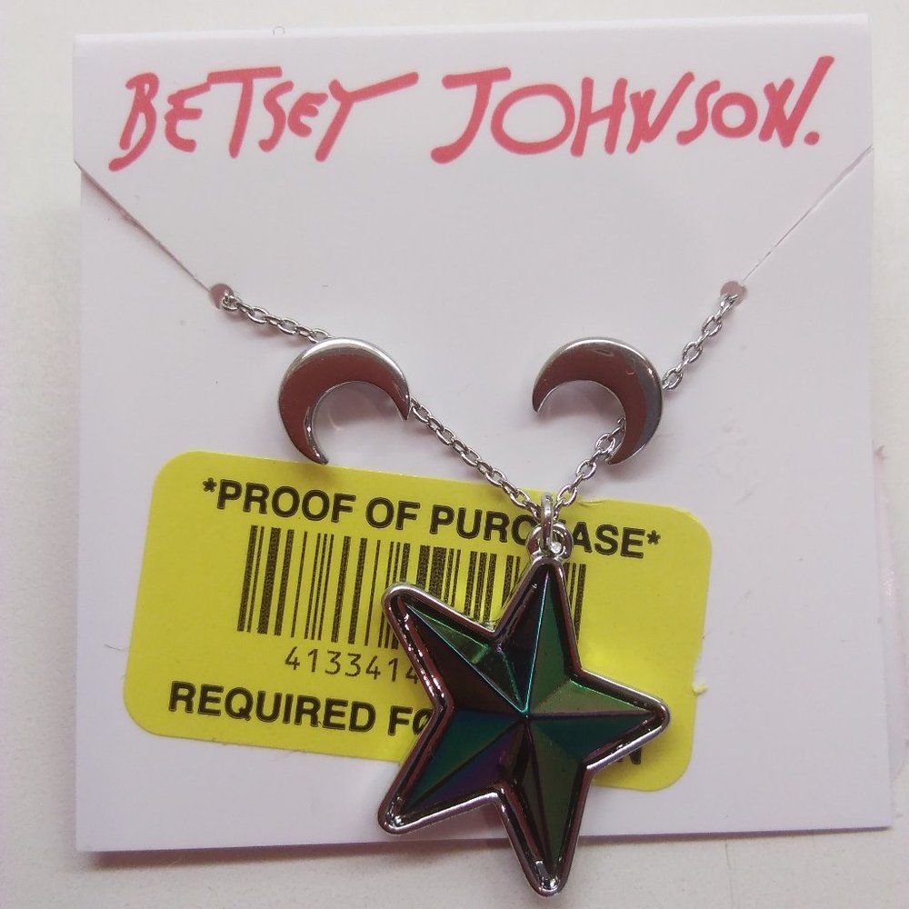 Betsey Johnson New Star and Moon Neck. & ER